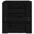 Boîte de rangement Noir 58x40,5x42 cm Bois massif de pin