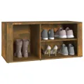 Armoire à chaussures Chêne fumé 100x35x45 cm Bois d'ingénierie