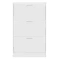 Armoire à chaussures Blanc 63x24x103 cm Bois d'ingénierie