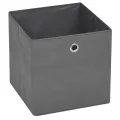 Boîte de rangement 4 pcs Tissu non-tissé 32x32x32 cm Gris