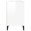 Armoire à chaussure Blanc brillant 102x36x60 cm Bois ingénierie