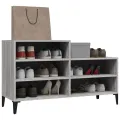 Armoire à chaussures Sonoma gris 102x36x60 cm Bois d'ingénierie