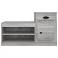 Armoire à chaussures sonoma gris 100x42x60 cm bois d'ingénierie
