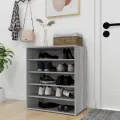Meuble à chaussures Sonoma gris 60x35x70 cm Bois d'ingénierie