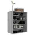 Meuble à chaussures Sonoma gris 60x35x70 cm Bois d'ingénierie