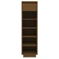 Armoire à chaussures marron miel 30x34x105cm bois de pin massif