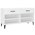 Armoire à chaussures Blanc 102x35x55 cm Bois d'ingénierie
