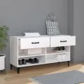 Armoire à chaussures Blanc 102x35x55 cm Bois d'ingénierie