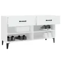 Armoire à chaussures Blanc 102x35x55 cm Bois d'ingénierie