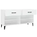 Armoire à chaussures Blanc 102x35x55 cm Bois d'ingénierie