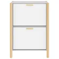 Armoire à chaussures Blanc 57,5x33x80 cm Bois d'ingénierie