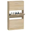 Armoire à chaussures Chêne 59x17x108 cm Bois d'ingénierie
