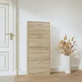 Armoire à chaussures Chêne 59x17x150 cm Bois d'ingénierie