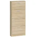 Armoire à chaussures Chêne 59x17x150 cm Bois d'ingénierie