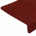 Tapis de marches d'escalier 10pcs Bordeaux 65x21x4cm Aiguilleté