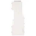 Étagères à chaussures murales 2 pcs Blanc 59x9x23 cm Pin massif