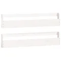 Étagères à chaussures murales 2 pcs Blanc 110x9x23cm Pin massif