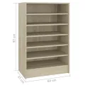 Armoire à chaussures Chêne Sonoma 60x35x92 cm Aggloméré