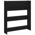 Armoire à chaussures murale Noir 80x18x90 cm Aggloméré