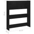 Armoire à chaussures murale Noir 80x18x90 cm Aggloméré