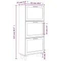 Armoire à chaussures Marron 52x25x115cm Bois d'ingénierie/rotin
