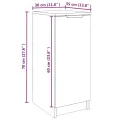 Armoire à chaussures noir 30x35x70 cm bois d'ingénierie