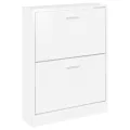 Armoire à chaussure Blanc brillant 59x17x81 cm Bois ingénierie