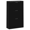 Armoire à chaussures Noir 63x24x103 cm Bois d'ingénierie