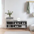 Armoire à chaussures Gris béton 102x36x60 cm Bois d'ingénierie
