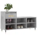 Armoire à chaussures Gris béton 102x36x60 cm Bois d'ingénierie