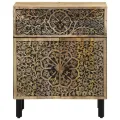 Table de chevet 50x33x60 cm bois de manguier massif