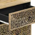 Table de chevet 50x33x60 cm bois de manguier massif