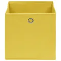Boîtes de rangement 10 pcs Tissu intissé 28x28x28 cm Jaune
