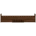 Cadre de lit tête de lit et pied de lit chêne marron 90x200 cm