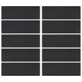 Marches d'escalier 10 pcs 25x75 cm caoutchouc