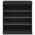 Buffet avec lumières LED noir 60,5x37x67 cm