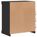 Buffet avec lumières LED noir 60,5x37x67 cm