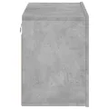 Meuble TV mural gris béton 60x30x41 cm