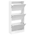 Armoire à chaussures blanc 60x21x125,5 cm bois d'ingénierie