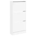 Armoire à chaussures blanc 60x21x125,5 cm bois d'ingénierie