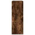 Armoire à chaussures chêne fumé 80x34x96,5 cm bois d'ingénierie