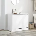 Armoire à chaussures blanc 80x42x69 cm bois d'ingénierie