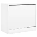 Armoire à chaussures blanc 80x42x69 cm bois d'ingénierie