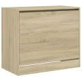 Armoire à chaussures chêne sonoma 80x42x69 cm bois d'ingénierie