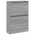 Armoire à chaussures sonoma gris 60x21x87,5 cm bois ingénierie