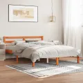 Cadre de lit cire marron 140x190 cm bois de pin massif