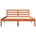 Cadre de lit cire marron 140x190 cm bois de pin massif