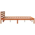 Cadre de lit cire marron 140x190 cm bois de pin massif