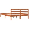 Cadre de lit cire marron 140x190 cm bois de pin massif