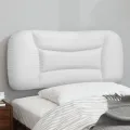 Coussin de tête de lit blanc 80 cm similicuir
